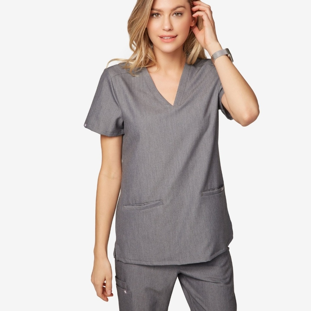 Figs Scrubs Casma top shirt Medium Graphite